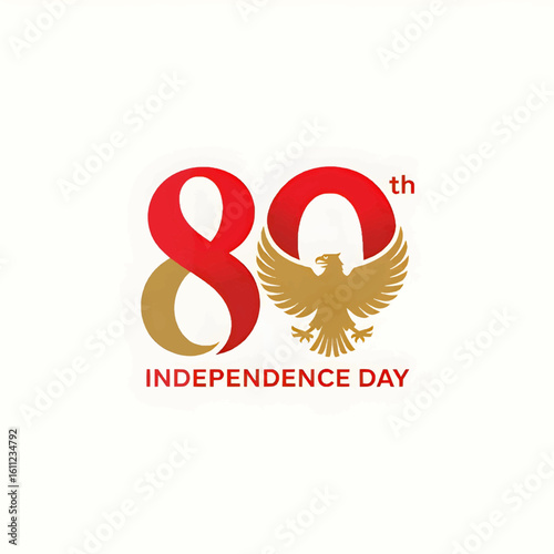 Logo Hut-RI 80 tahun kemerdekaan indonesia