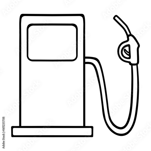 gas station icon line art drawing illustration