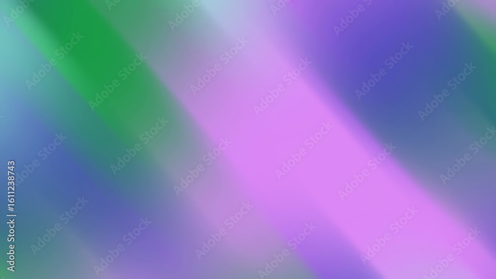 Fototapeta premium Prismatic Abstracts BackgroundsAbstract blurred background with diagonal gradients of green, blue, and pink creating a smooth transition