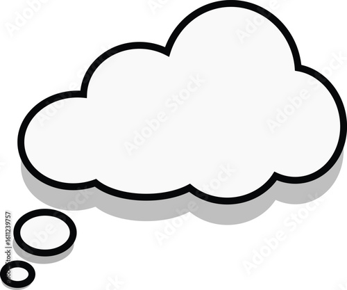 thought cloud speech bubble vector, Hand drawn cloud speech bubbles with handwritten for book ,card, business, poster design. Vector illustration design for fashion fabrics, cute doodle