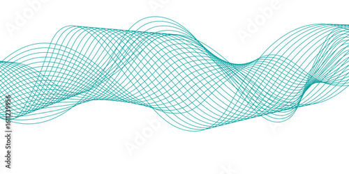 : Abstract curvy line art wavy flowing dynamicsound, wave, wind, information flow. Twisted curve lines and blend effect, frequency sound wave lines. Stripe isolated science digital flowing black line.