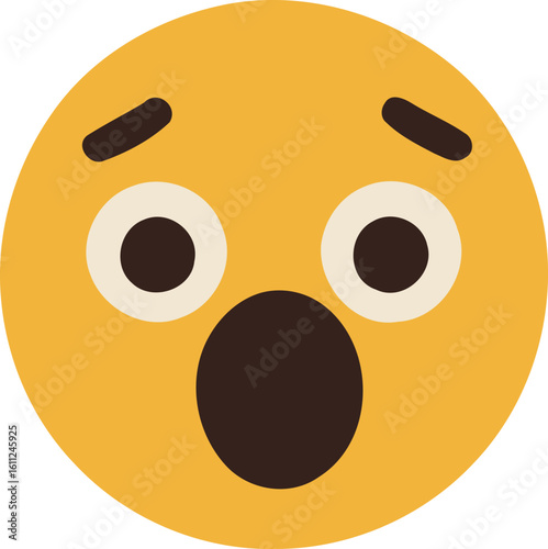 Happy yellow circle vector illustration of a smiling face symbol
