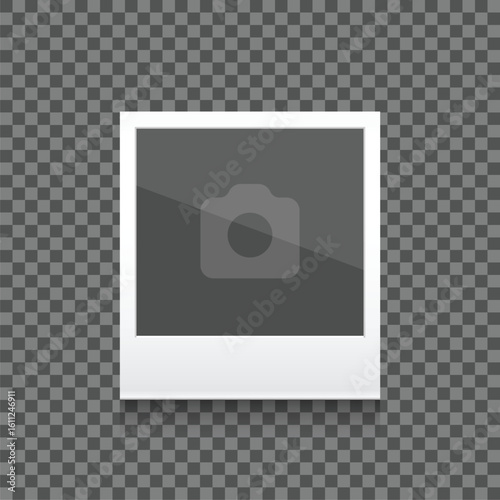 Blank Photo Frame Ideal for Photo Editing Projects. Social networks photo template. Vector Illustration. 