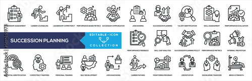 Succession Planning Line Icon Collection