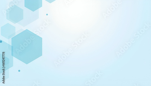 Minimalist Blue Hexagon Abstract Background