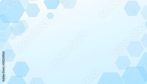 Minimalist Blue Hexagon Abstract Background