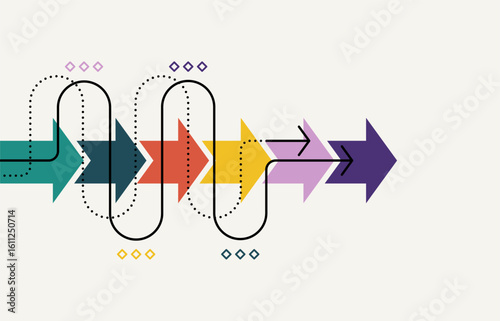 Abstract arrow direction. Technology background