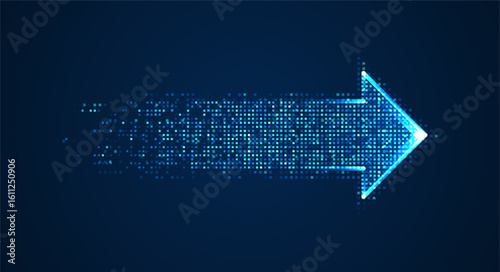 Abstract arrow direction. Technology background. High speed. Hi-tech