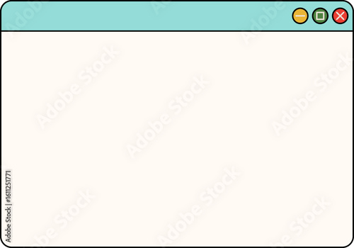 Desktop browser and dialog window templates. Computer user interface elements
