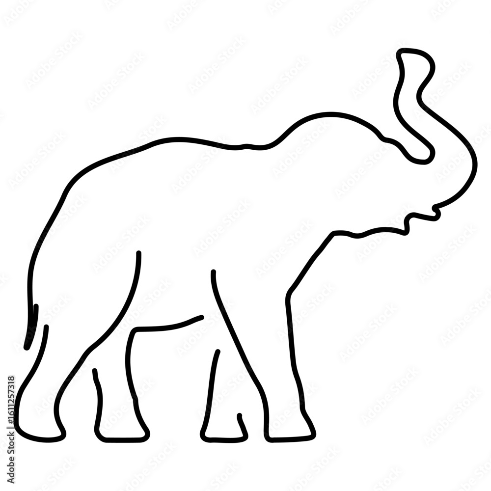 Obraz premium elephant icon isolated on white background, vector illustration.