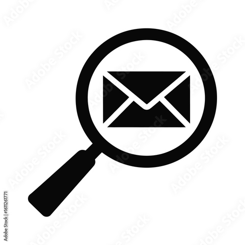 Magnifying Glass Searching for Email