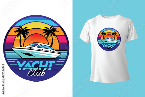 Unique t-shirt design for sailing aboard a boat at sea and oceans - vintage retro design - old sailing boat T-Shirt Design 2025 #01 (Pixel perfect vector t-shirt template)