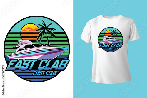 Unique t-shirt design for sailing aboard a boat at sea and oceans - vintage retro design - old sailing boat T-Shirt Design 2025 #01 (Pixel perfect vector t-shirt template)