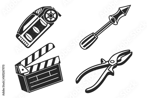 Collection of Film and Tool Icons.