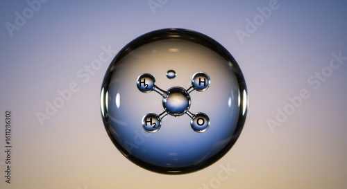 Water Molecule in a Sphere