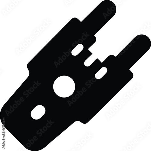 Silhouette of a cable tester used by electrical engineers Engineering tools silhouette