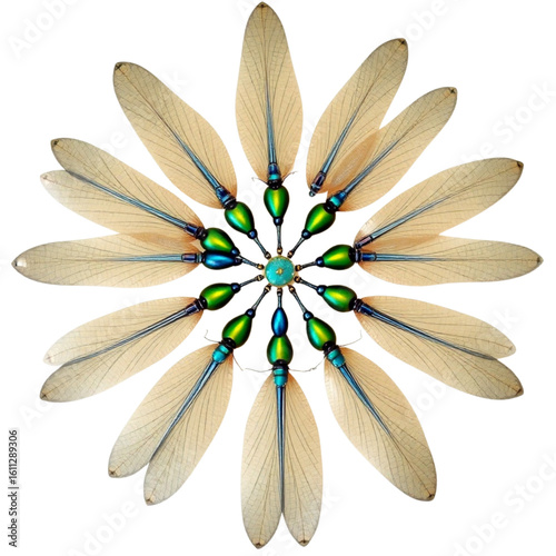 Dragonflies with transparent wing layers