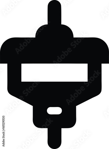 Silhouette of a CNC control pendant used in machining Engineering tools silhouette