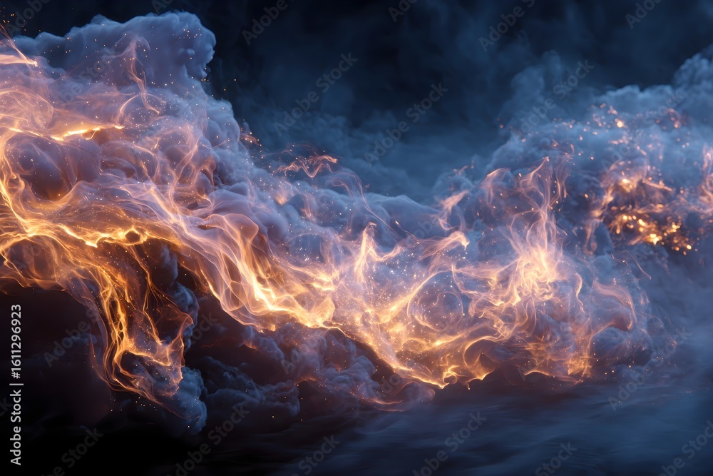 Fototapeta premium Fiery Smoke and Embers