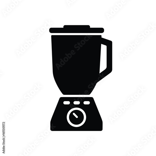 blender silhouette icon vector illustration kitchen appliance smoothie maker food processor mixer