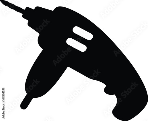 Silhouette of a rotary tool with interchangeable bits Engineering tools silhouette