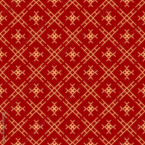 red ethnic ikat geometric tribal aztec seamless pattern. design for background, notebook cover, carpet, cloth, batik, textile, paper print, sarong, card, floor, curtain, fabric print, ceramic