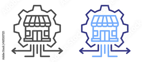 Business Franchise icon color