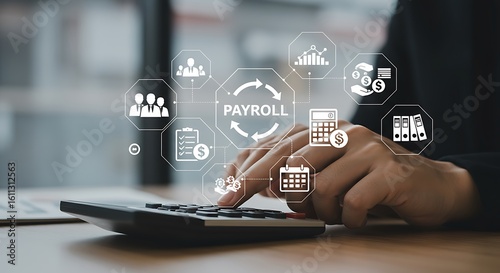 Business payroll calculation and management finance