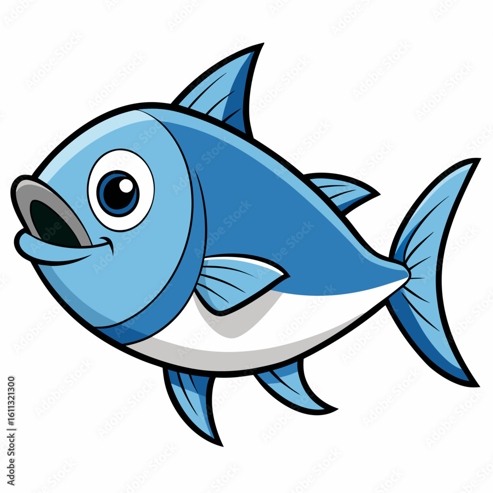 Obraz premium shark cartoon isolated on white