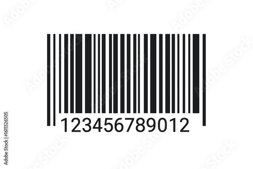 Simple barcode vector icon. Universal product code for scanning. Retail business concept for price, sale, purchase, and identification. Commercial tag label symbol graphic.