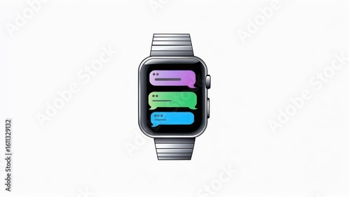 Smartwatch displaying messages