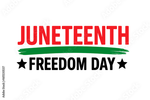 Juneteenth Freedom Day vector banner. African American holiday June 19. Black history celebration. Emancipation Day design element. USA federal holiday illustration.