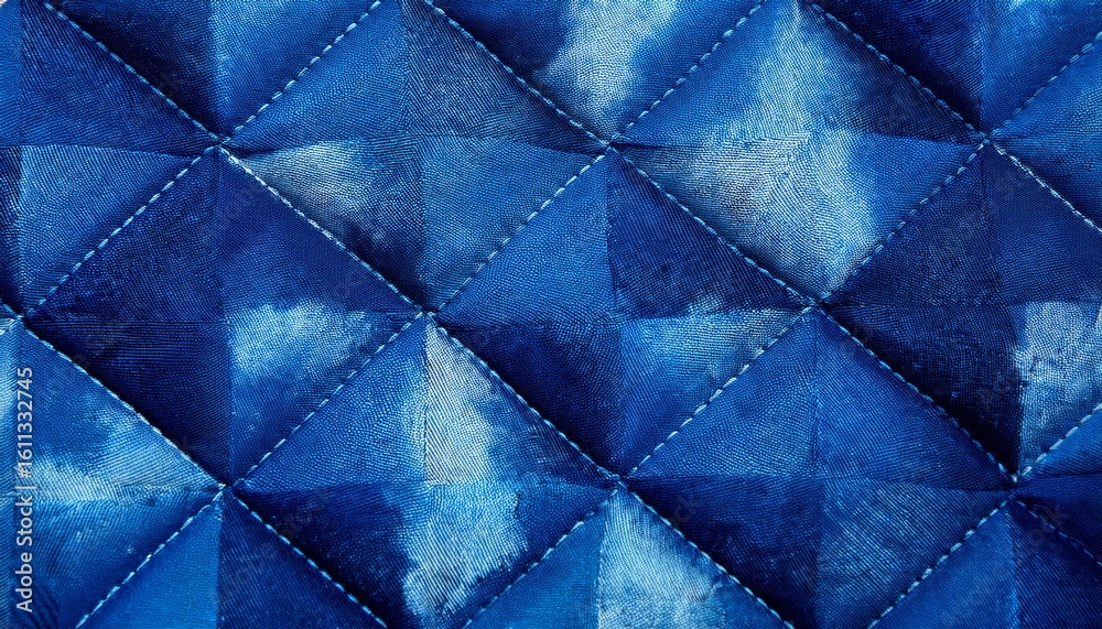 Fototapeta premium blue block print background pattern with fabric stains surface photo stock