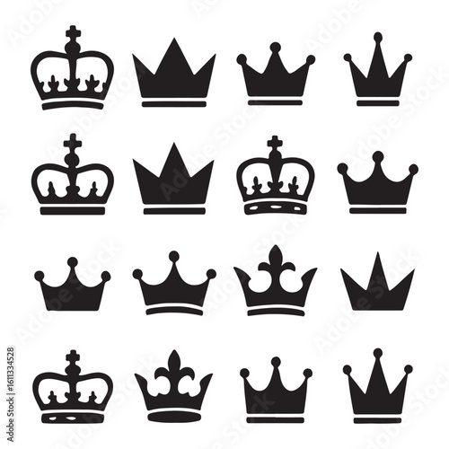 Collection of Various Crown Icons