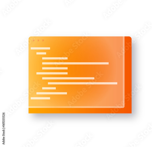 Modern Orange Code Window Interface: Clean, Minimalist, and Techy Design