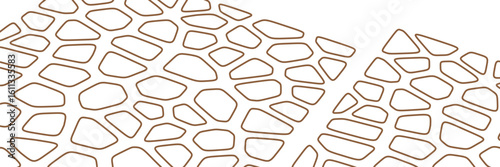 Set of seamless brown and white geometric patterns. Repeating irregular shapes backgrounds for web tiles, science, and interior design, vector illustration.