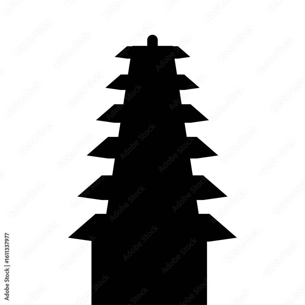 Obraz premium Building vector silhouette , clip art, and symbol. Shilhouette of building concept and simple design