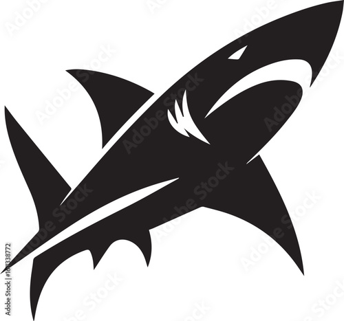 Minimal Black Fish Logo Vector – Silhouette Icon for Seafood and Fishing Brand Design