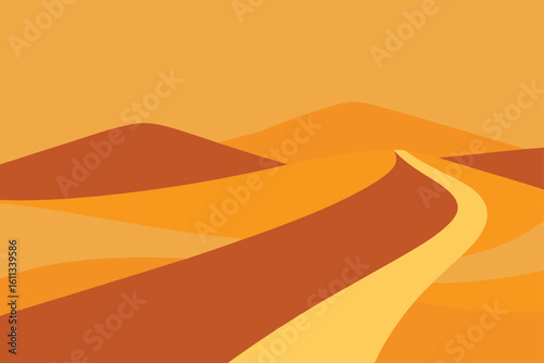 desert path in golden light