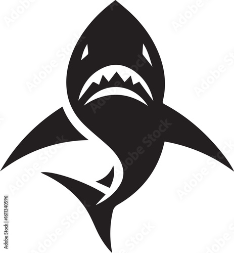 Minimal Black Fish Logo Vector – Silhouette Icon for Seafood and Fishing Brand Design