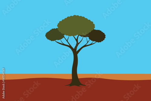 lone tree on silent plain