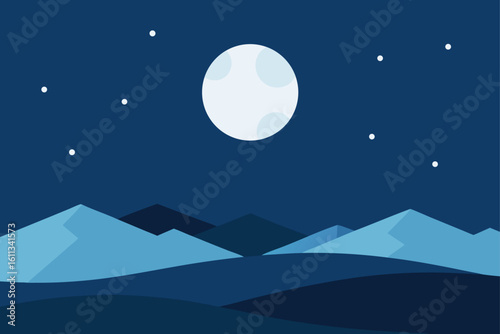 moonlight over quiet tundra