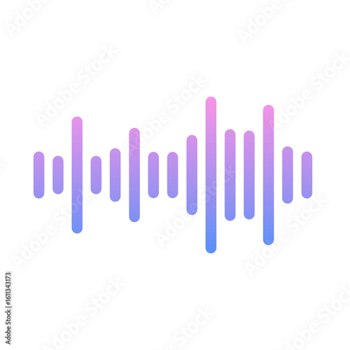 A clean and minimalist illustration of an audio icon and frequency wave, ideal for music and audio-related design projects