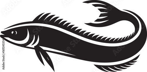 Minimal Black Fish Logo Vector – Silhouette Icon for Seafood and Fishing Brand Design