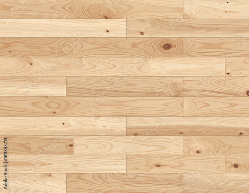 Light horizontal wood flooring with knots and grain texture