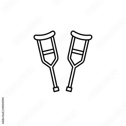 Minimalist crutches design for mobility aid and recovery solutions