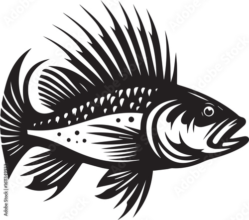 Minimal Black Fish Logo Vector – Silhouette Icon for Seafood and Fishing Brand Design