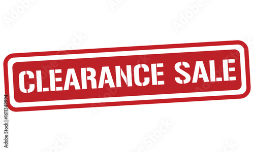 CLEARANCE SALE red stamp text vector, rubber stamp
