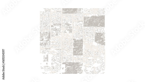 Grungy newspaper texture background with vintage newsprint pattern in neutral tones for unique designs and creative projects, add a touch of retro charm