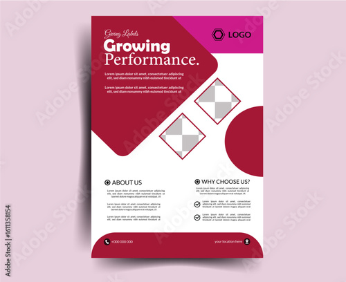 Modern Flyer templeate, cover modern layout, annual report, poster, flyer in A4
